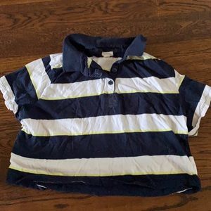 garage cropped polo tee